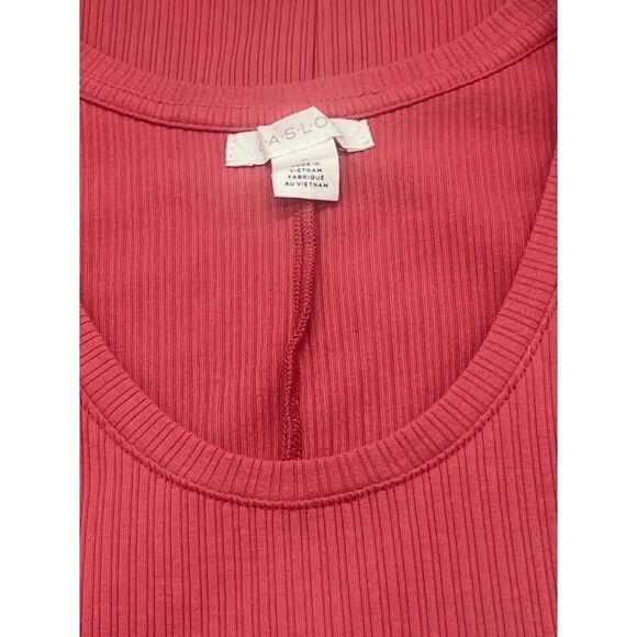 Caslon  Ideal Rib Racerback MIDI Dress in Rust Spice, Sz. M - Picture 5 of 12